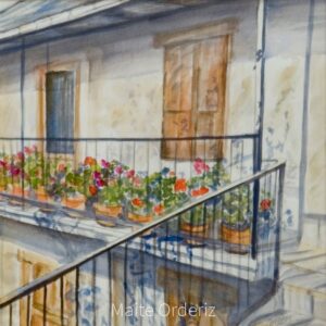 Cuadro paisaje flores 07