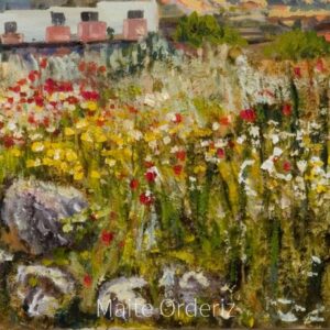 Cuadro paisaje flores 11