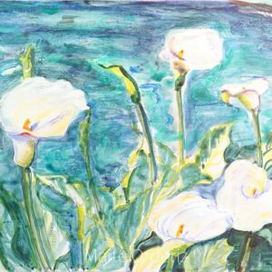 Cuadro paisaje flores 15