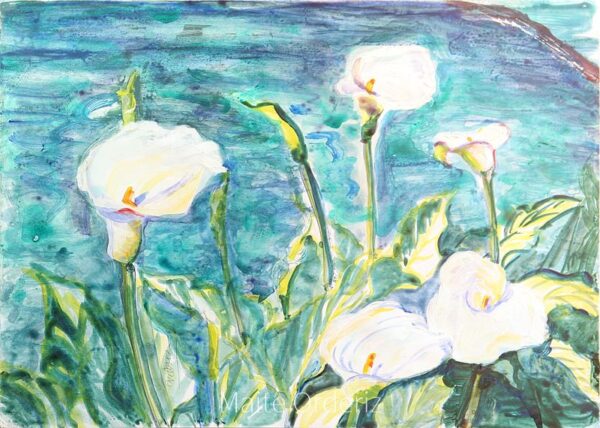 Cuadro paisaje flores 15