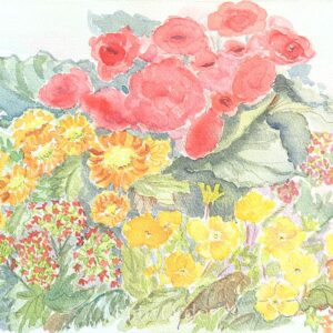 Cuadro paisaje flores 36