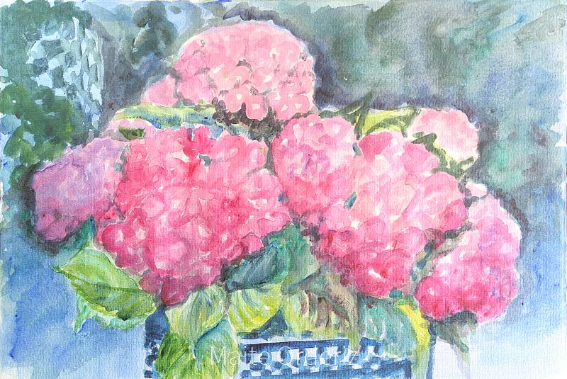 Cuadro paisaje flores 52