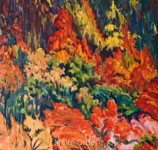 Cuadro paisaje bosques 13